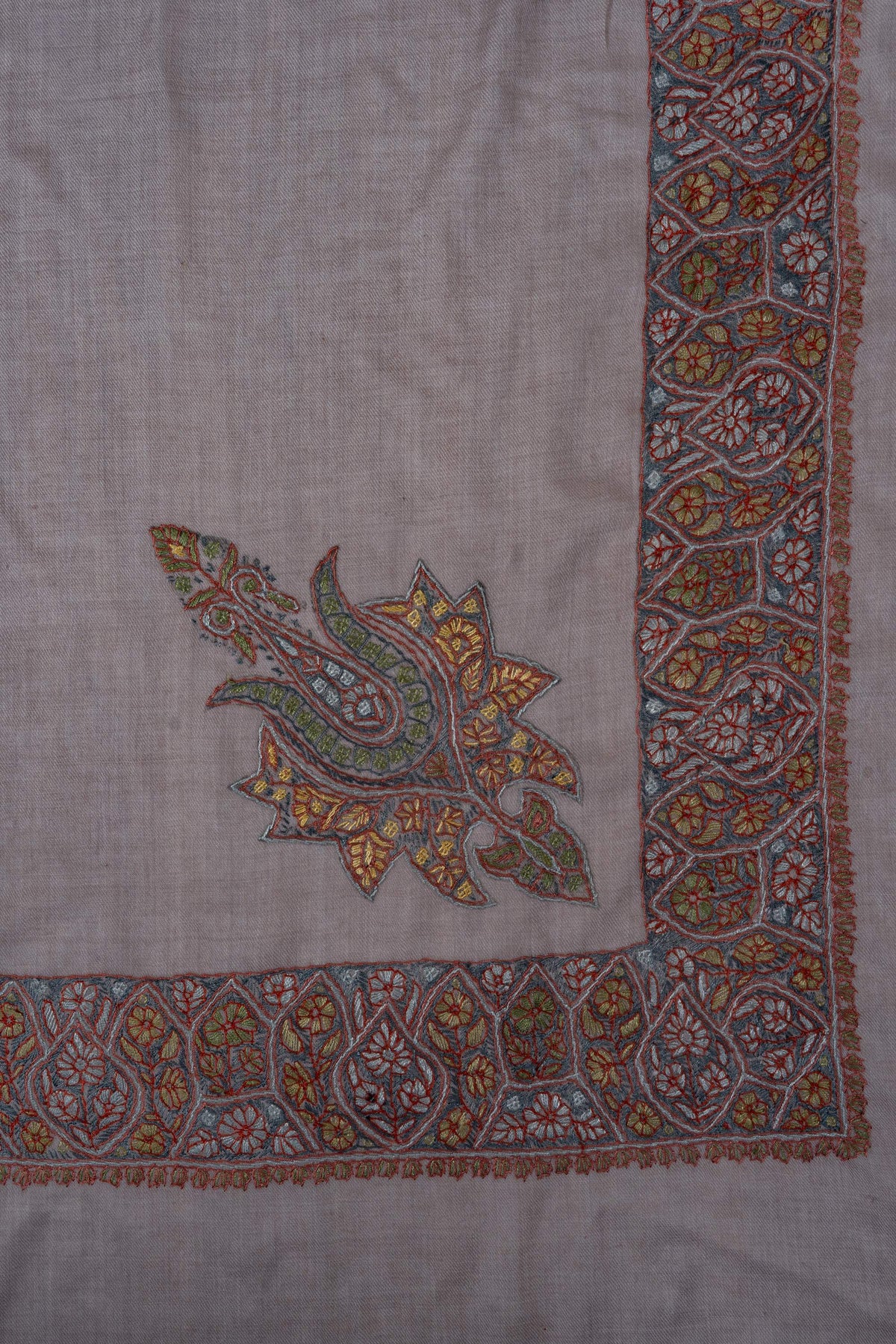 Dusky Rose Rumal 58 inches — Sozni Hand Embroidered