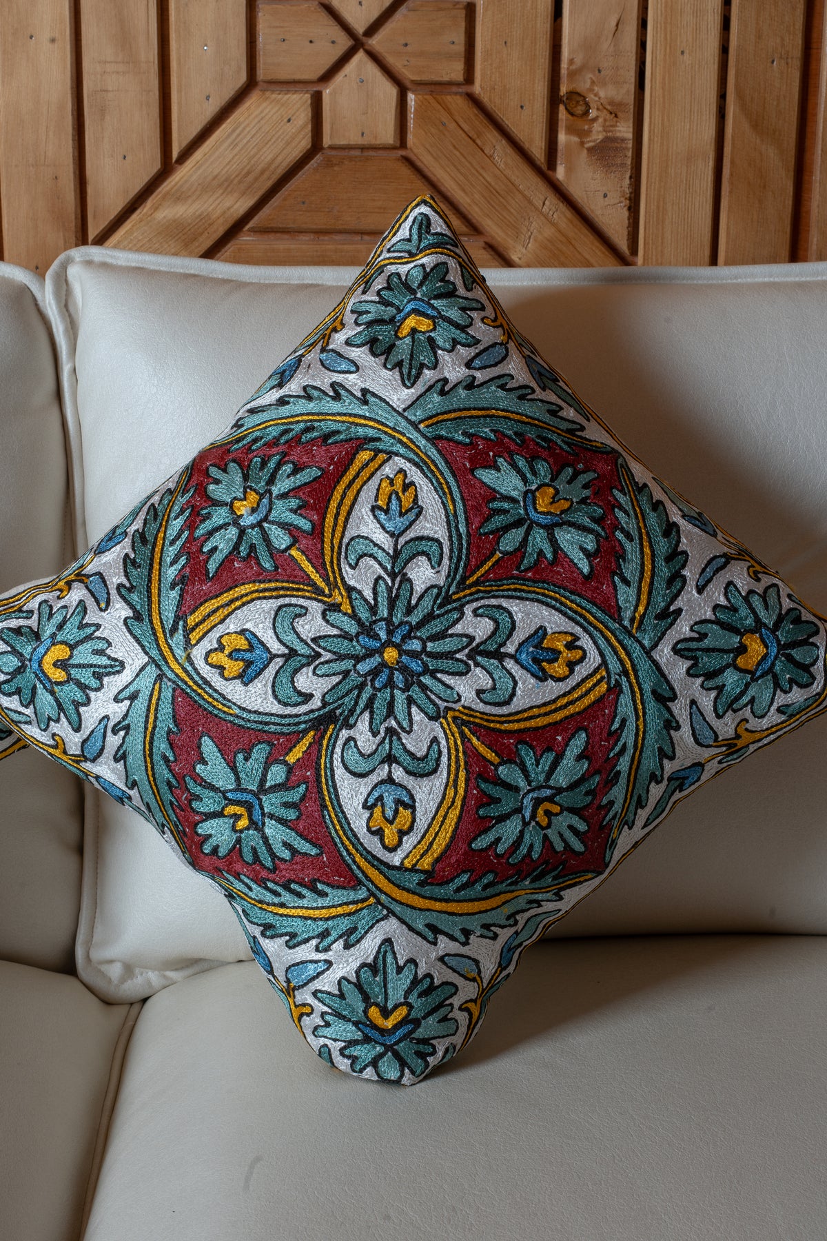 Set of 5 – 16” Hand-Embroidered Cushion Covers