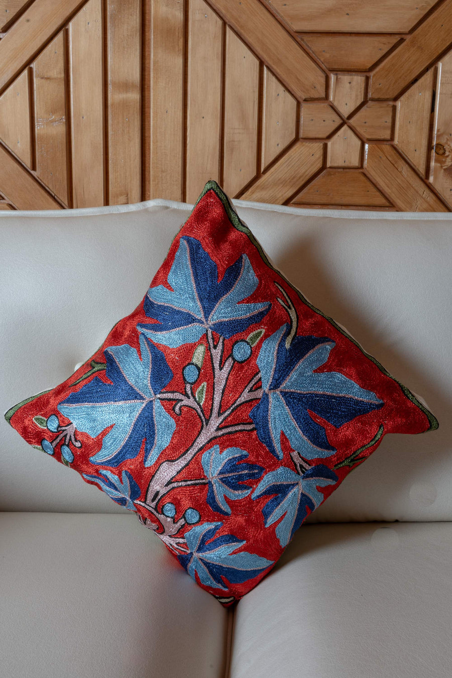 Set of 5 – 16” Hand-Embroidered Cushion Covers