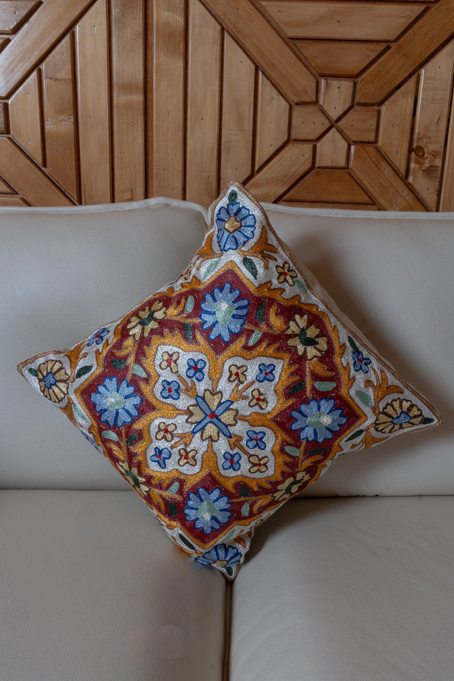 Set of 5 – 16” Hand-Embroidered Cushion Covers
