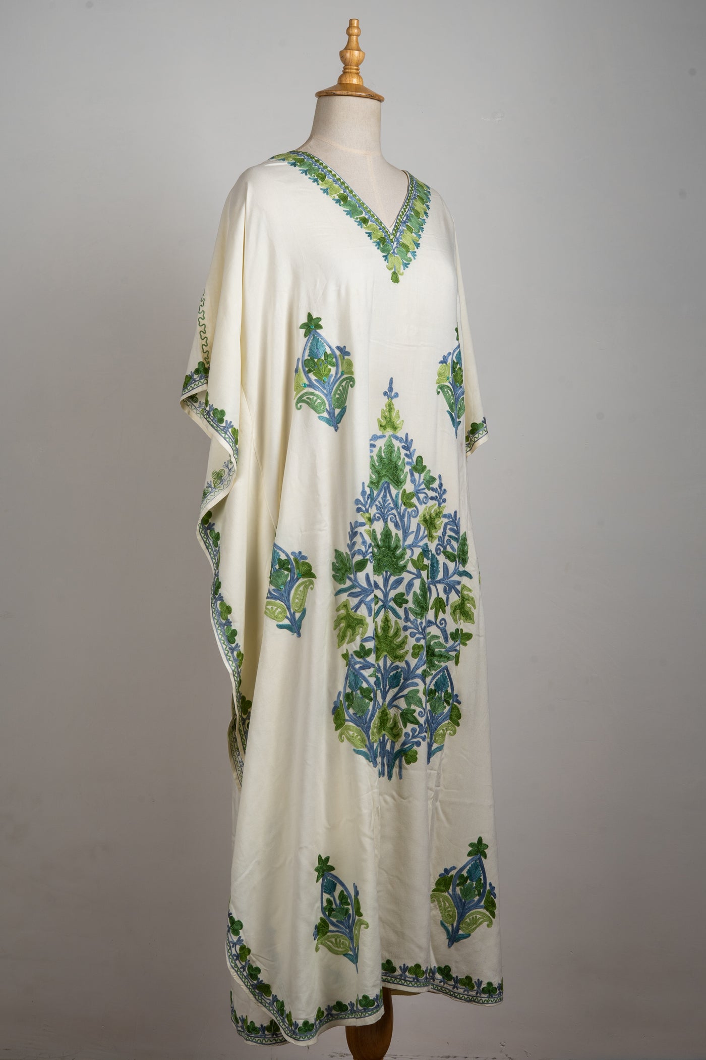 Ivory Breeze Aari Embroidered Kaftan for Summer Days