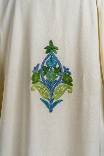 Ivory Breeze Aari Embroidered Kaftan for Summer Days