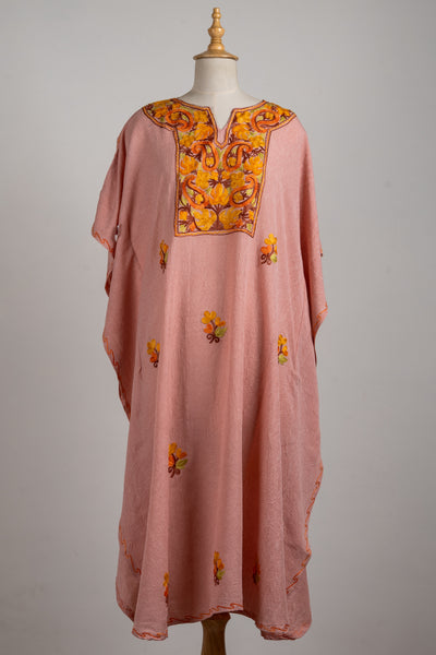 Blush Charm Aari Embroidered Kaftans with Yoke Design