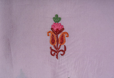 Pure silk hand Aari Embroidered saree