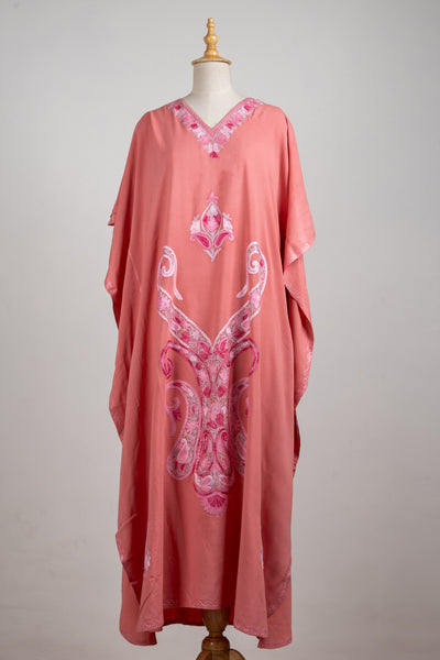 Rose Elegance Aari Embroidered Kaftans in Pink