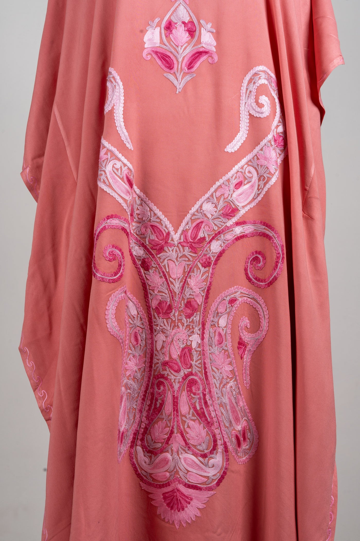 Rose Elegance Aari Embroidered Kaftans in Pink
