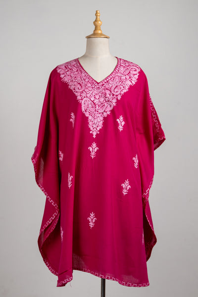 Ruby Bloom Aari Embroidered Kaftans with Classic Motifs