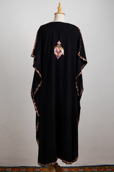 Noir Blush Aari Embroidered Kaftans in Black