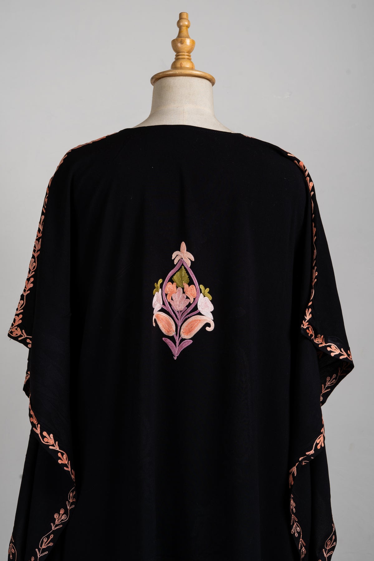 Noir Blush Aari Embroidered Kaftans in Black