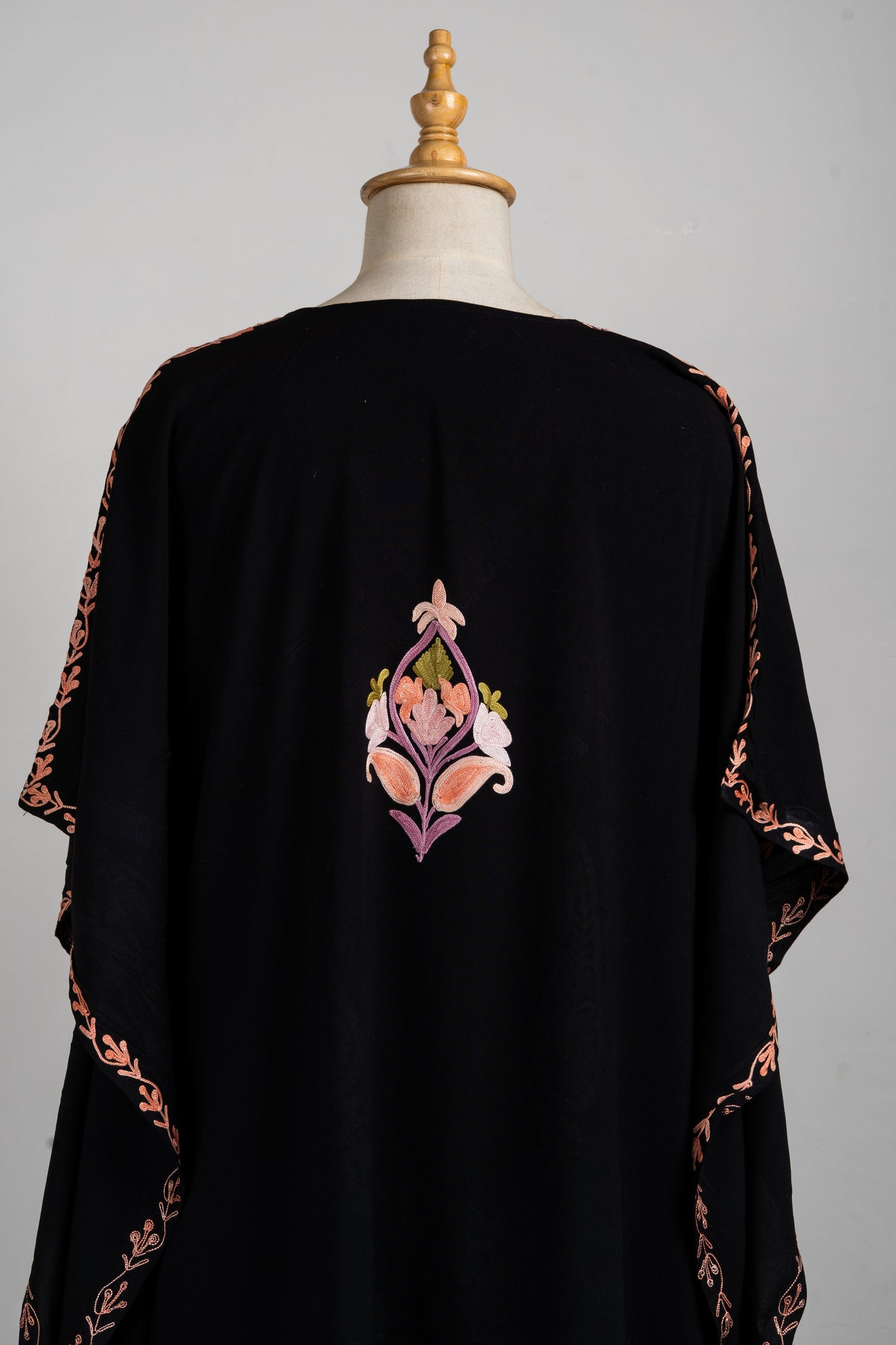 Noir Blush Aari Embroidered Kaftans in Black