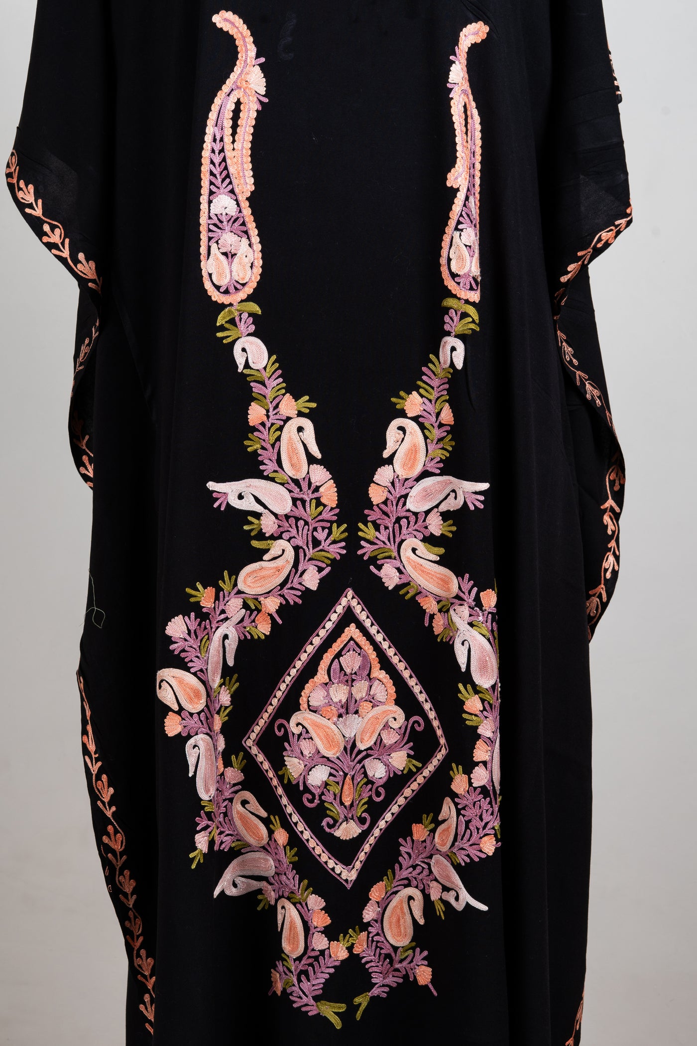 Noir Blush Aari Embroidered Kaftans in Black