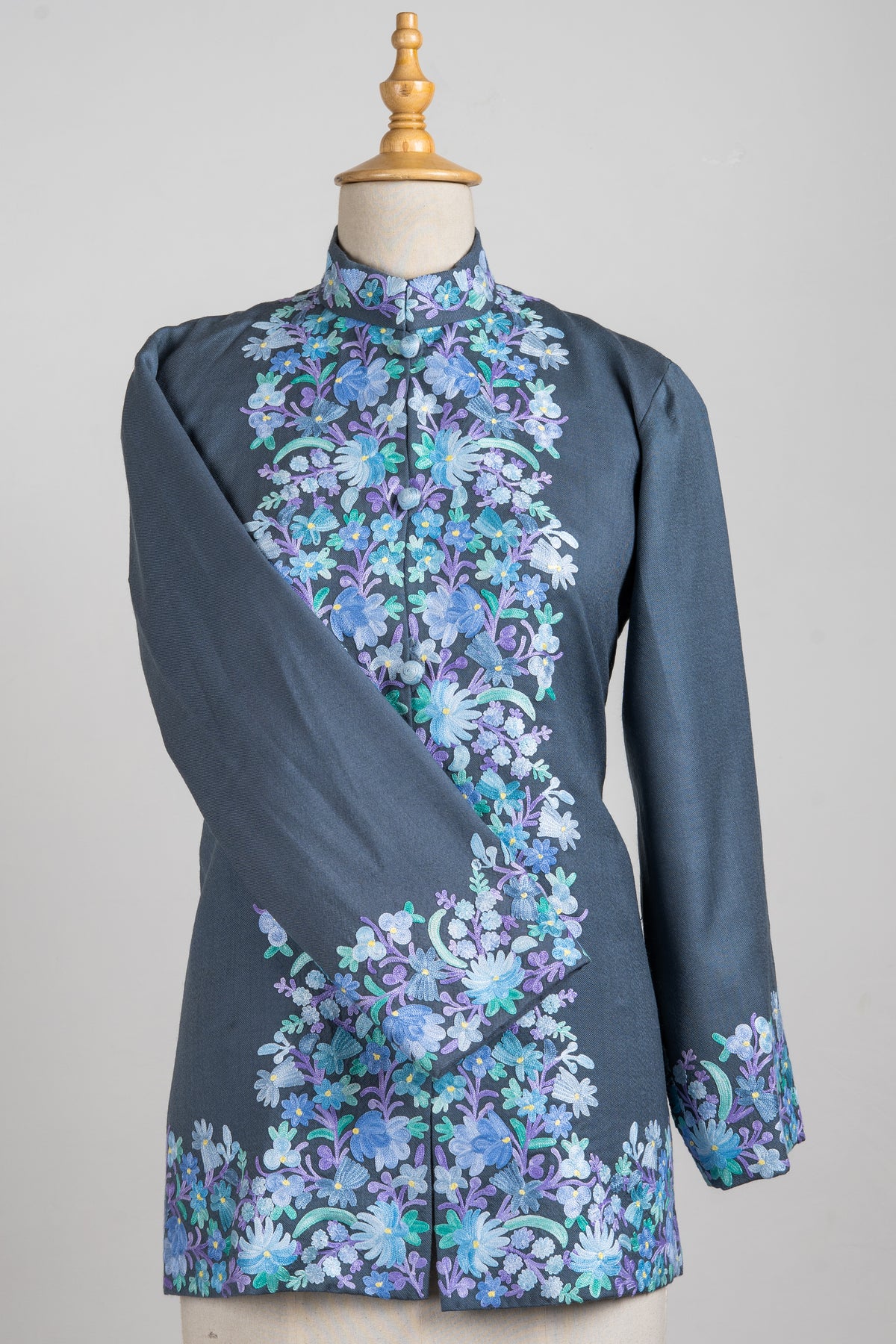 Ice Fern Aari Embroidered Short Jacket