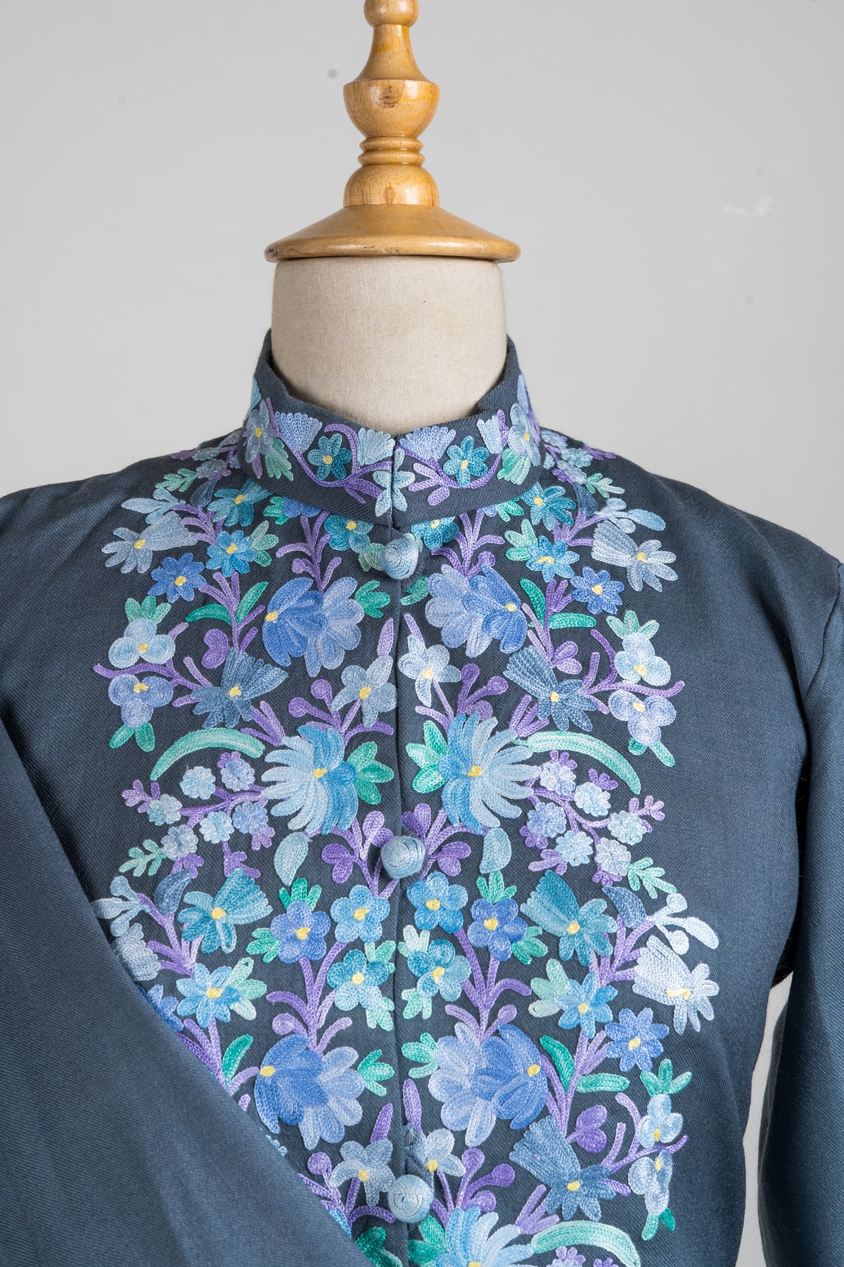 Ice Fern Aari Embroidered Short Jacket