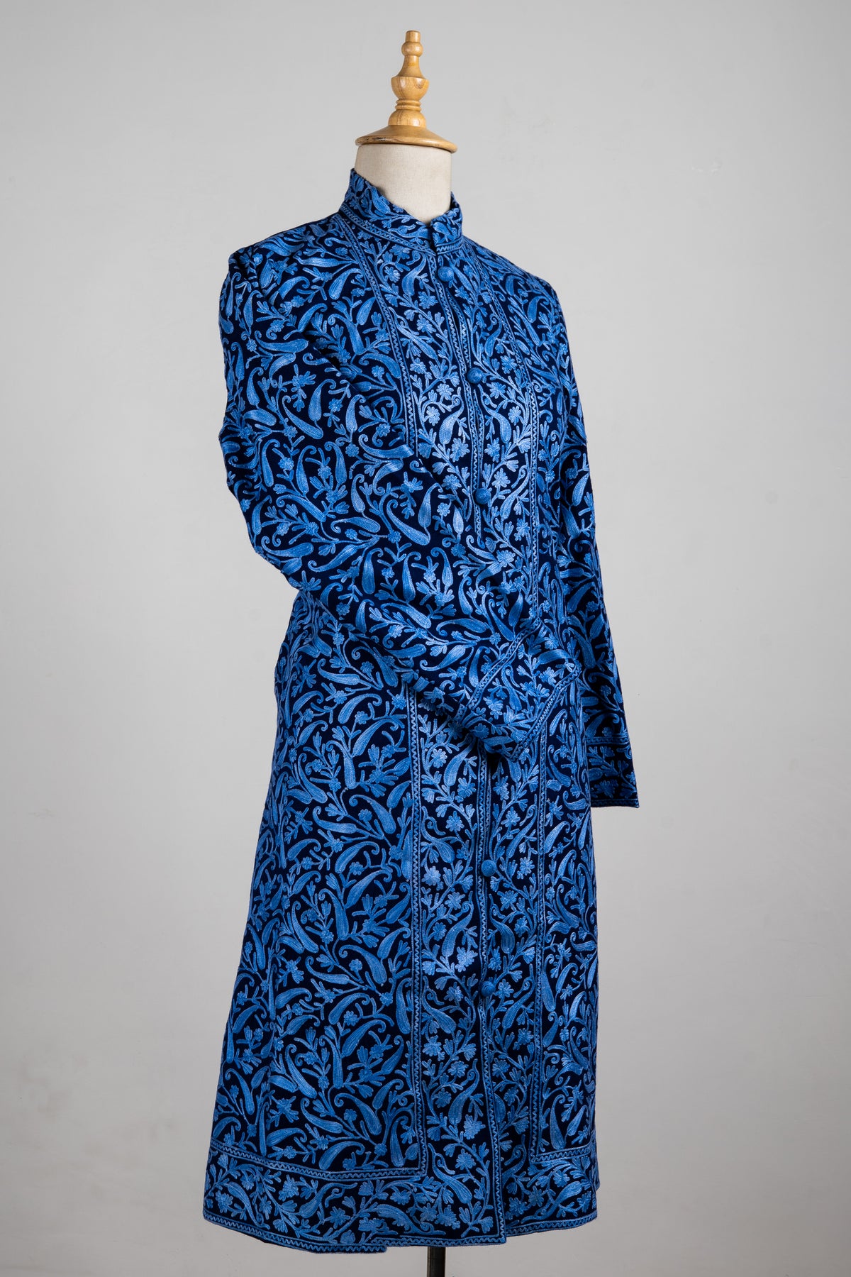 Midnight Ivy Aari Embroidered Long Jacket