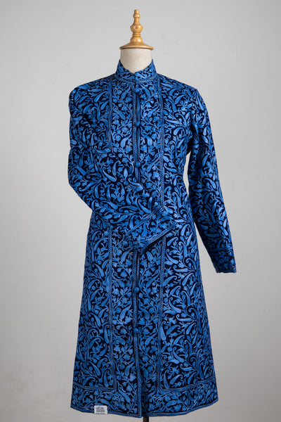 Midnight Ivy Aari Embroidered Long Jacket
