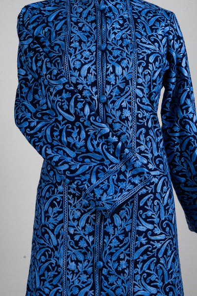 Midnight Ivy Aari Embroidered Long Jacket