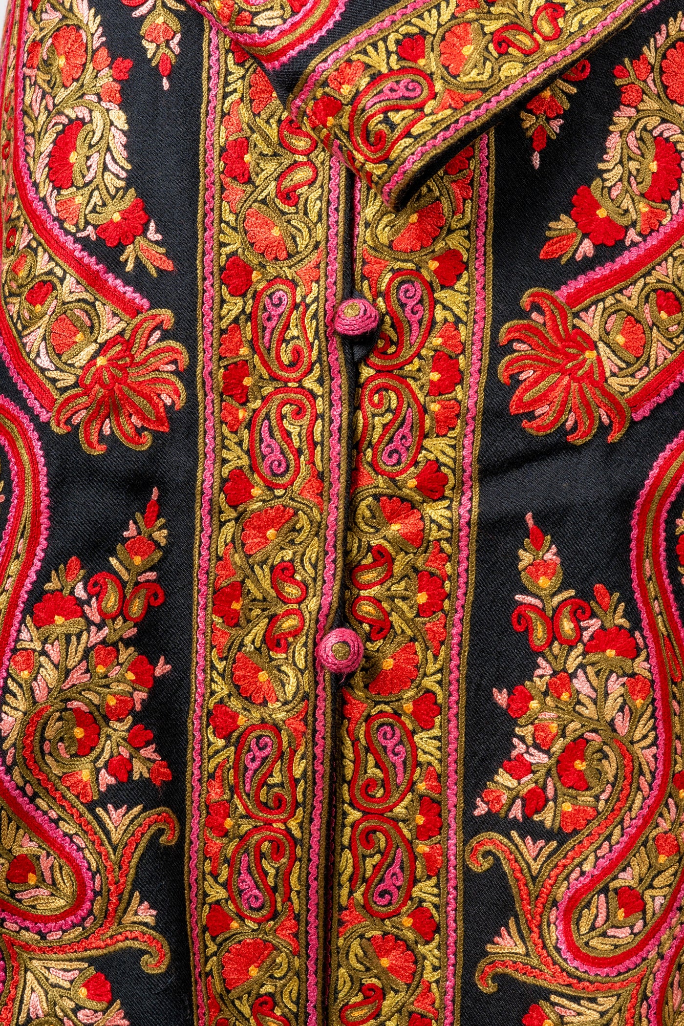 Royal Paisley Aari Hand-Embroidered Long Jacket