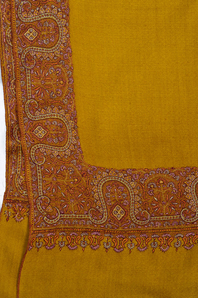 Saffron Sozni Élan — Pure Pashmina Shawl