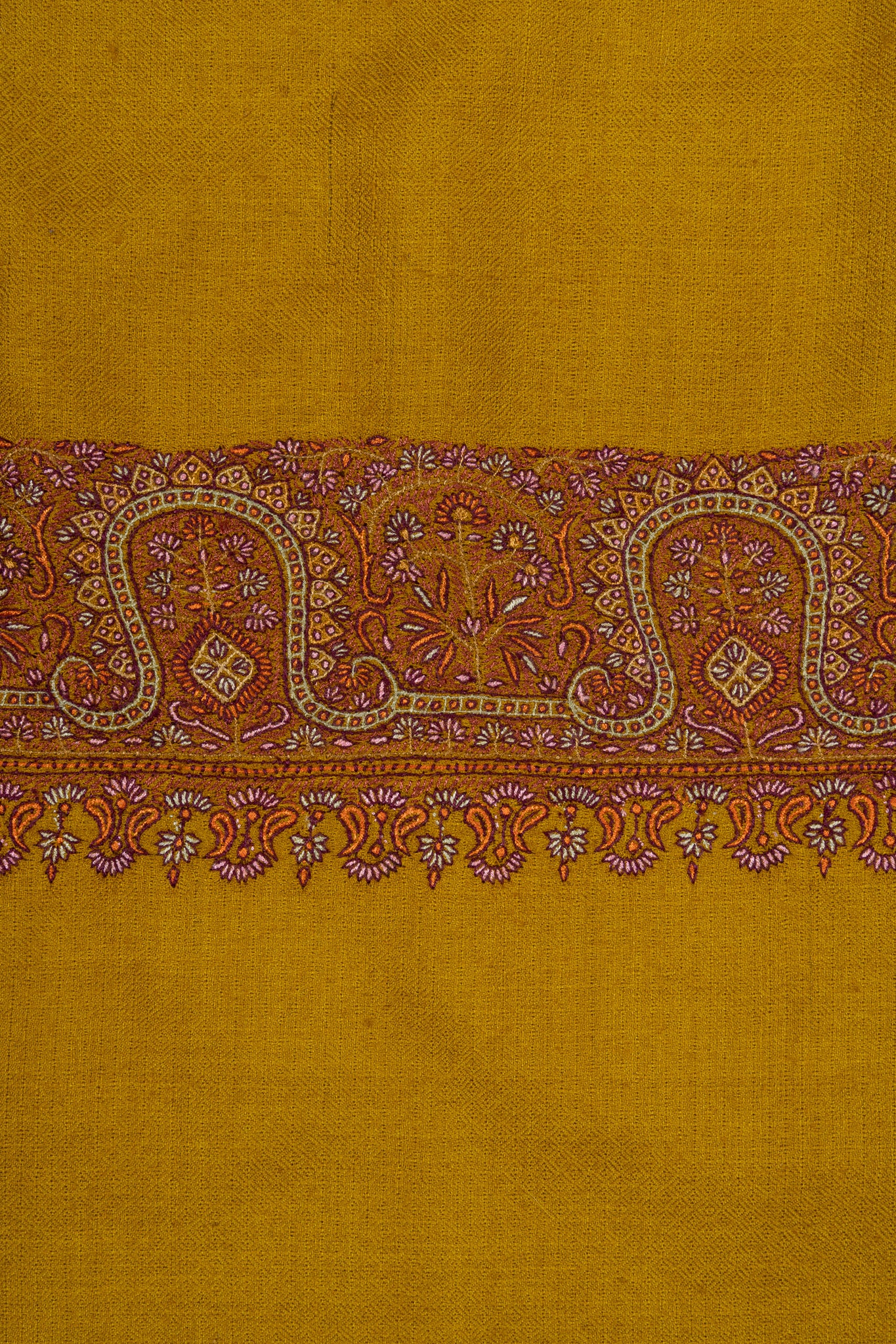 Saffron Sozni Élan — Pure Pashmina Shawl