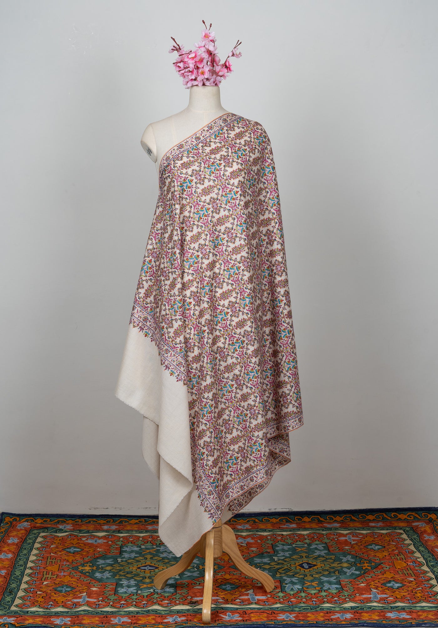 Gul-e-Firdaus — Pure Pashmina Sozni Shawl