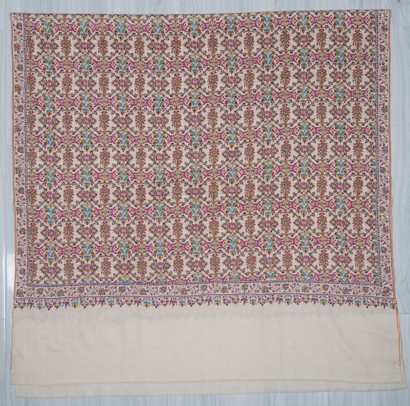 Gul-e-Firdaus — Pure Pashmina Sozni Shawl