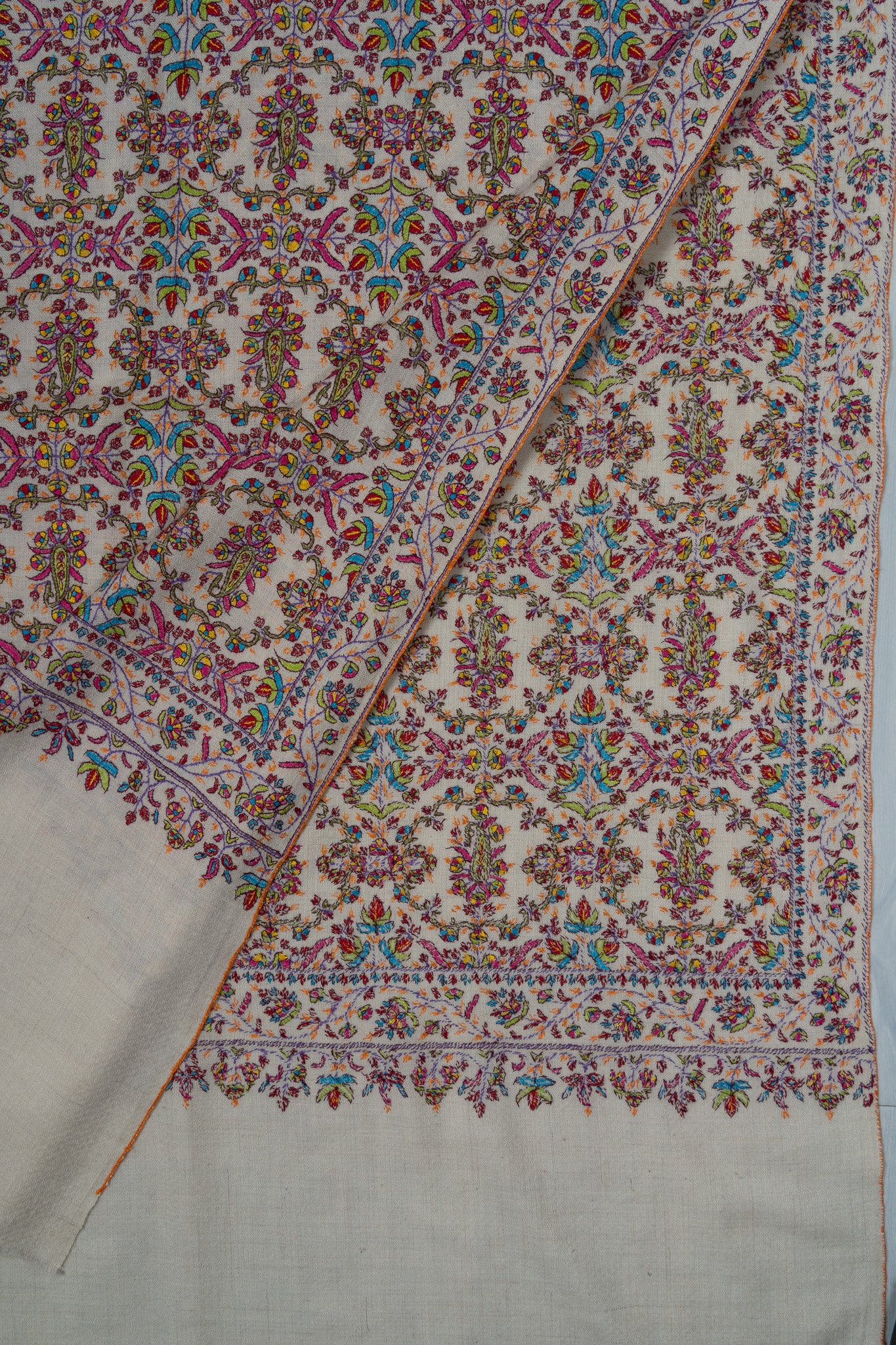 Gul-e-Firdaus — Pure Pashmina Sozni Shawl