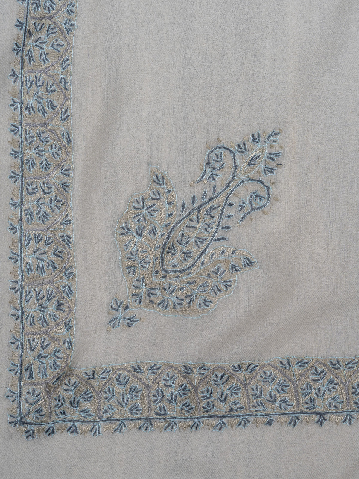 Arctic Sky Rumal — Sozni Hand Embroidered