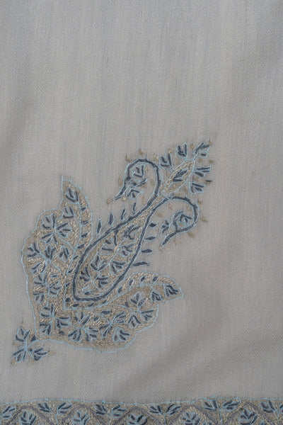 Arctic Sky Rumal — Sozni Hand Embroidered
