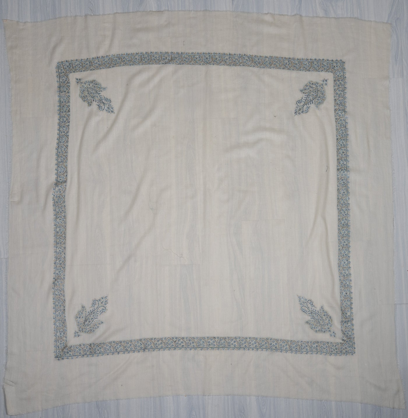 Arctic Sky Rumal — Sozni Hand Embroidered