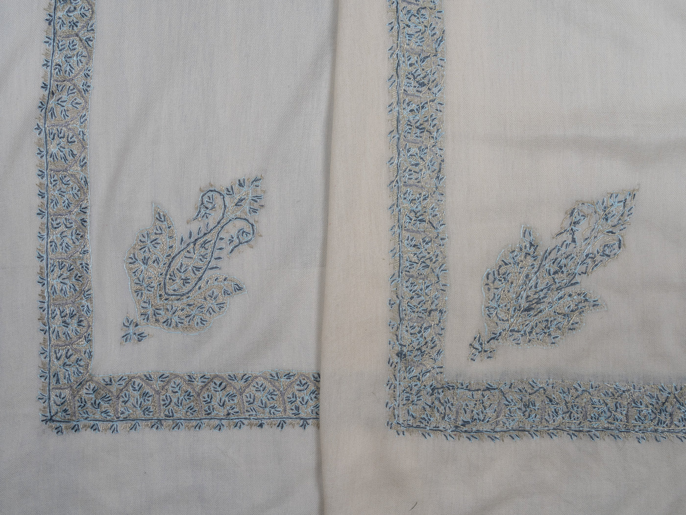 Arctic Sky Rumal — Sozni Hand Embroidered