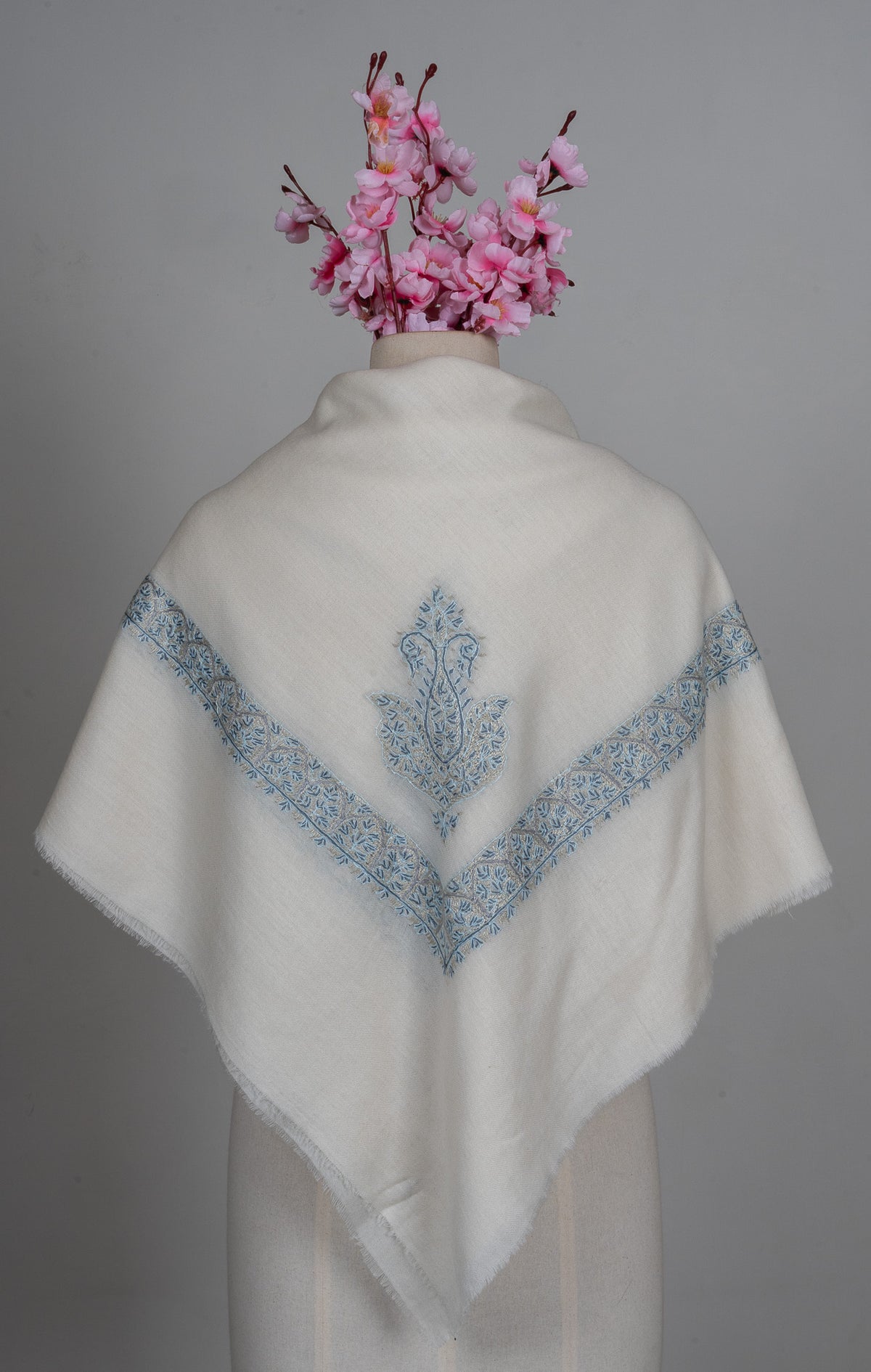 Arctic Sky Rumal — Sozni Hand Embroidered