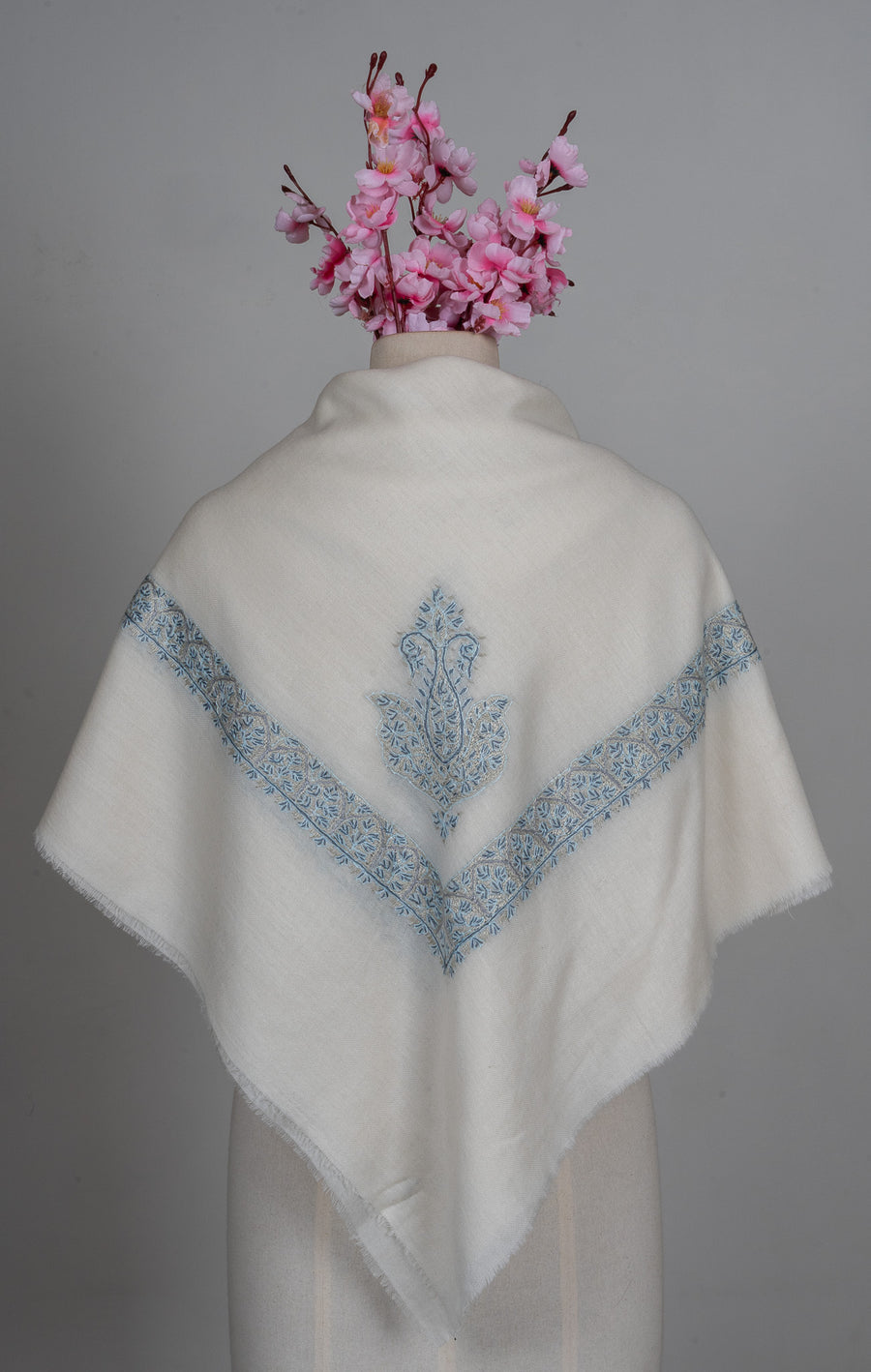 Arctic Sky Rumal — Sozni Hand Embroidered