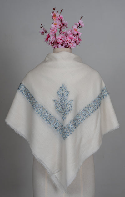 Arctic Sky Rumal — Sozni Hand Embroidered