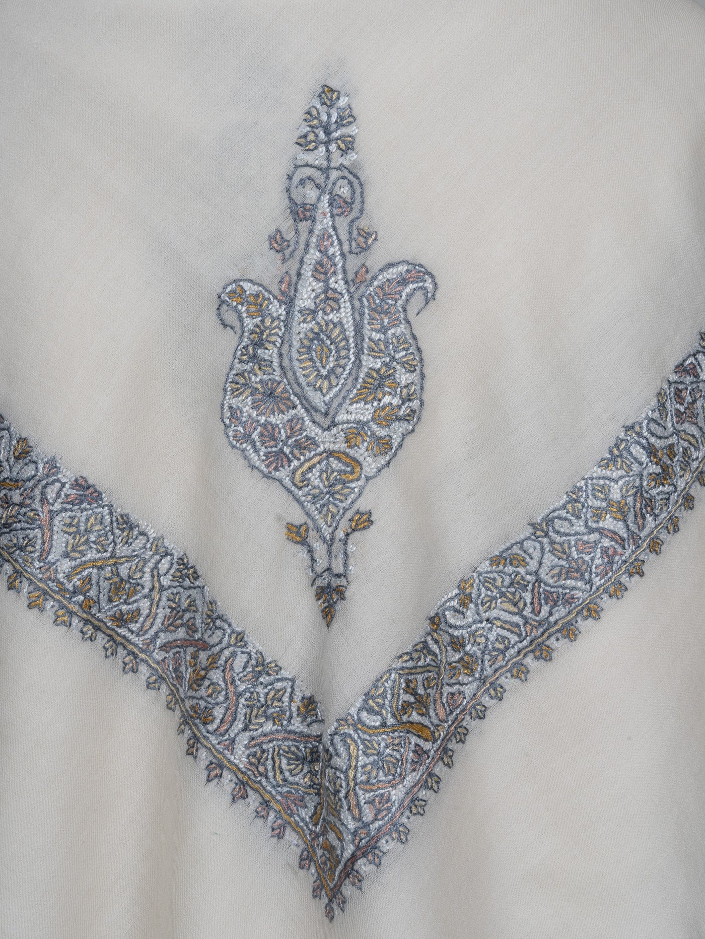 Pearl Ash Rumal — Sozni Hand Embroidered