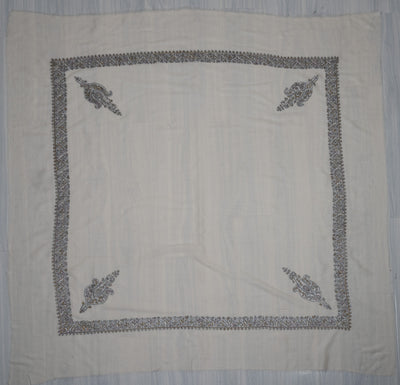 Pearl Ash Rumal — Sozni Hand Embroidered