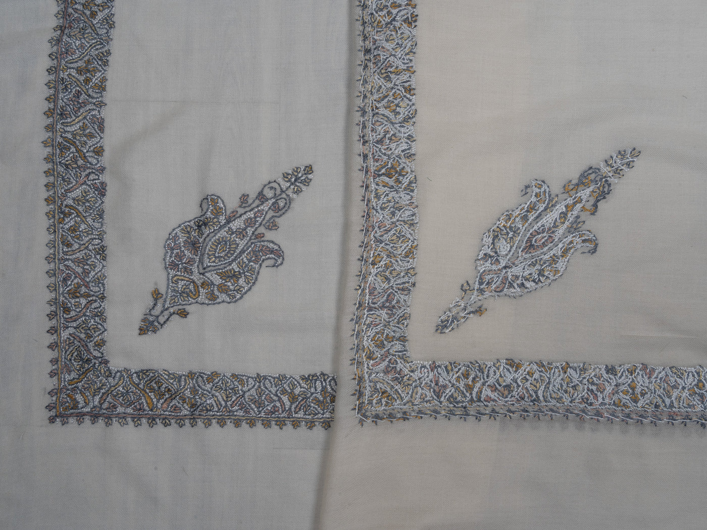 Pearl Ash Rumal — Sozni Hand Embroidered