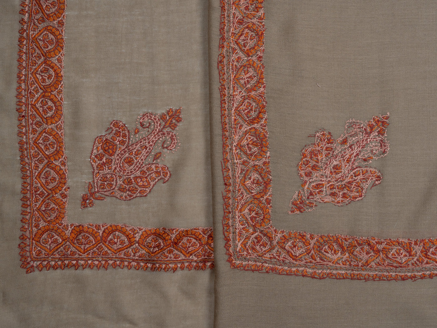 Sienna Sand Rumal — Sozni Hand Embroidered