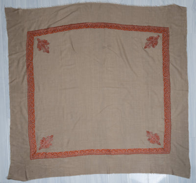 Sienna Sand Rumal — Sozni Hand Embroidered