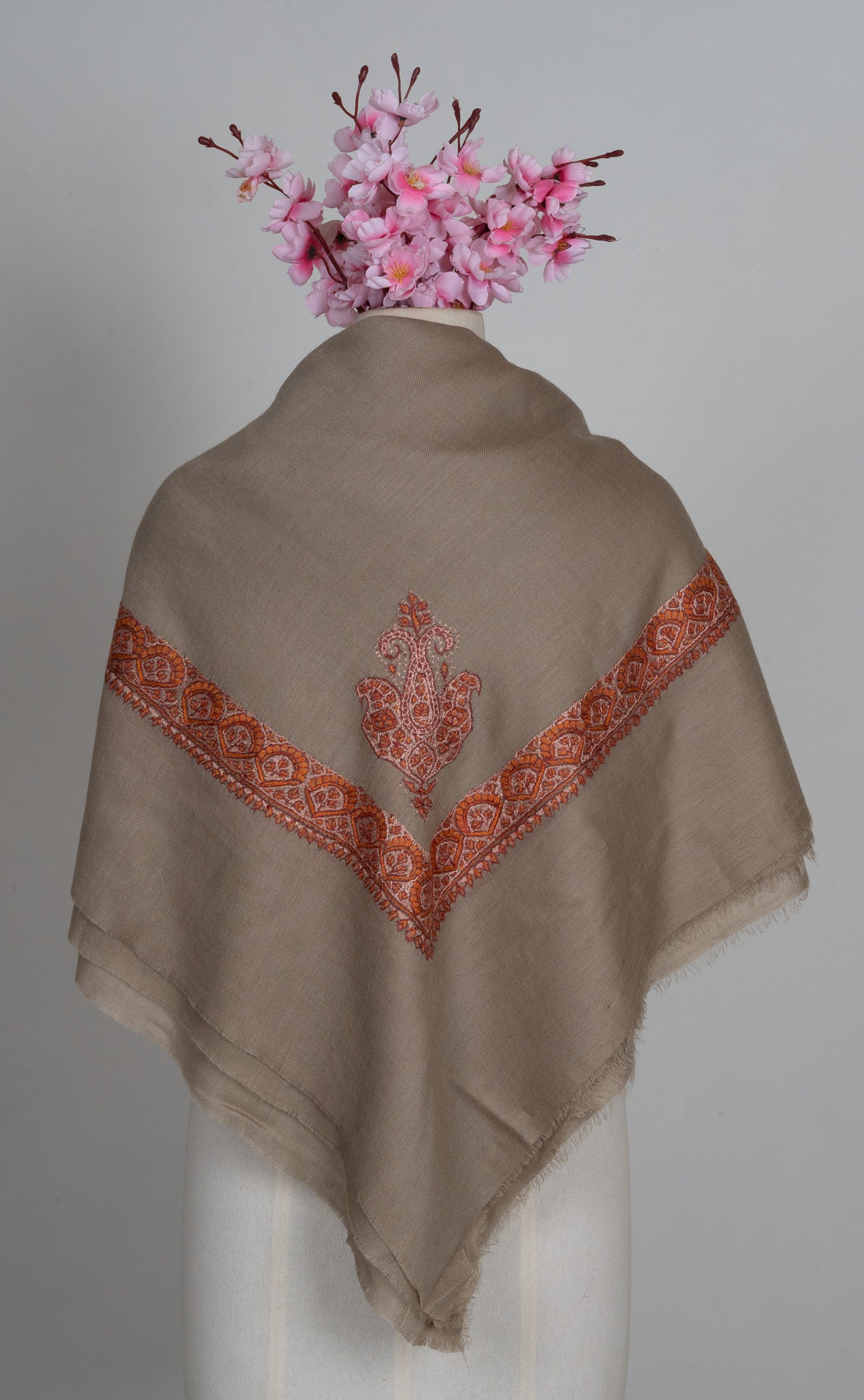 Sienna Sand Rumal — Sozni Hand Embroidered
