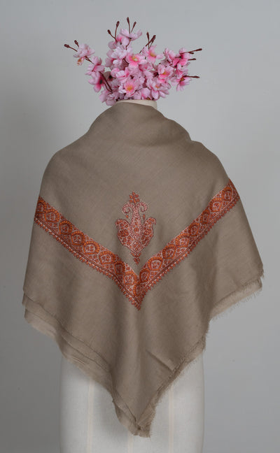 Sienna Sand Rumal — Sozni Hand Embroidered