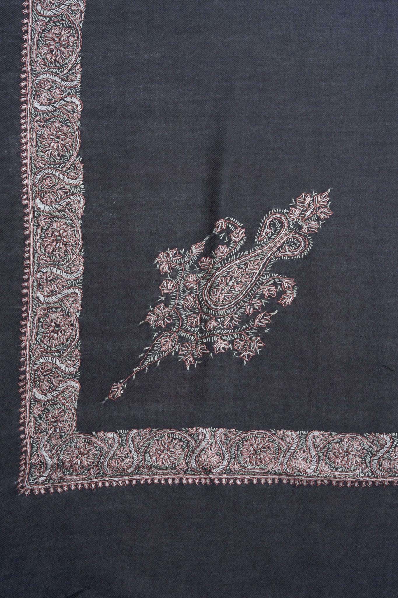 Midnight Blush Rumal — Sozni Hand Embroidered