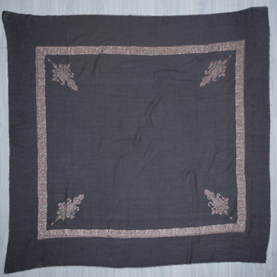 Midnight Blush Rumal — Sozni Hand Embroidered