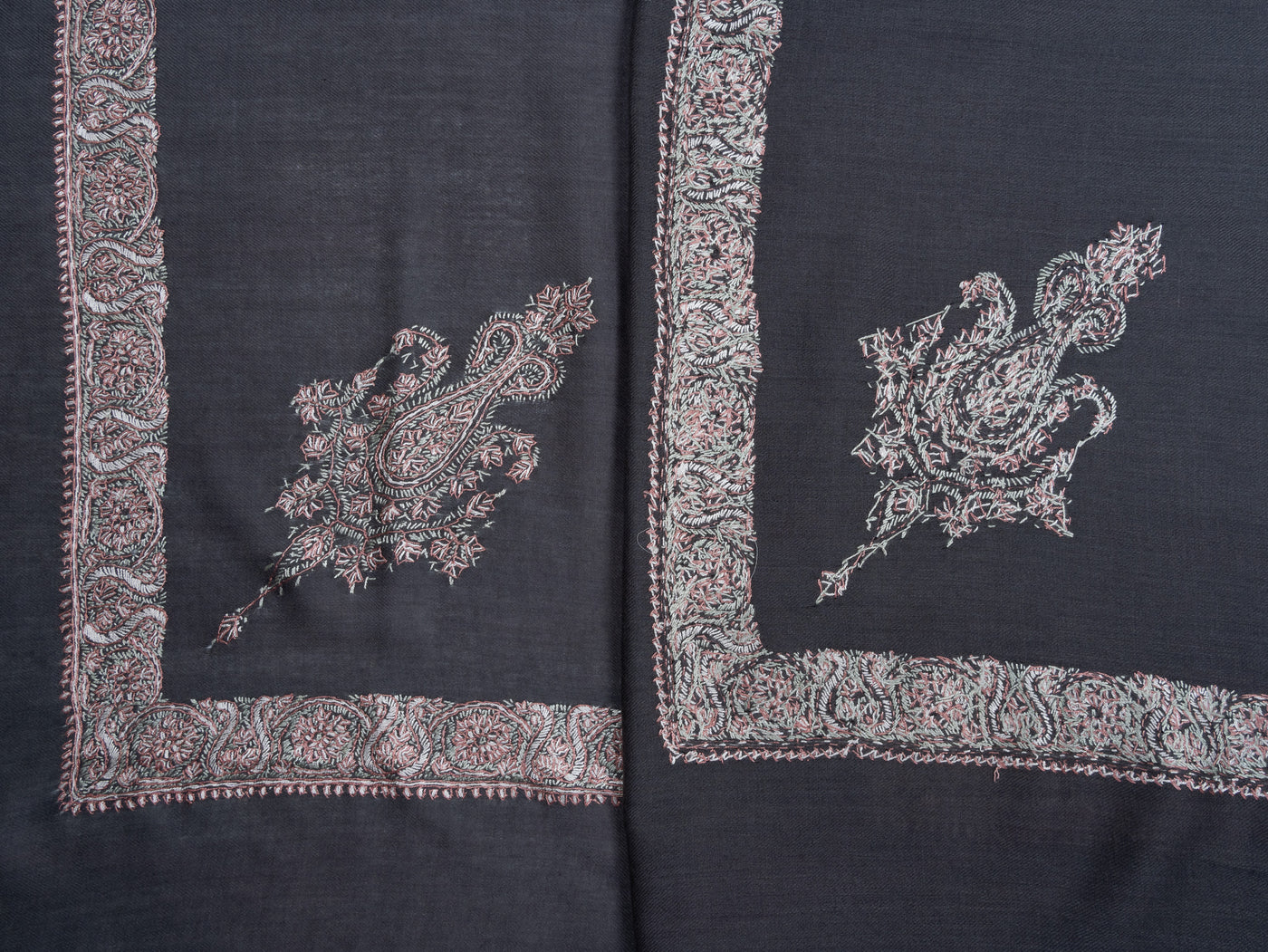 Midnight Blush Rumal — Sozni Hand Embroidered