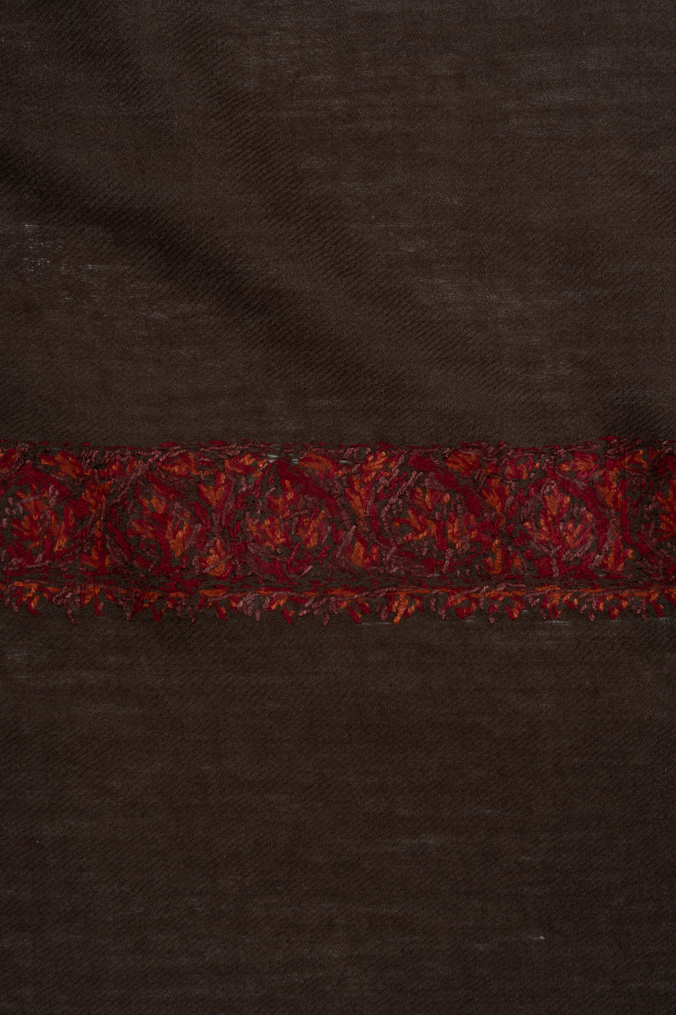 Ruby Mocha Rumal — Sozni Hand Embroidered