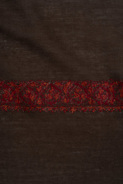Ruby Mocha Rumal — Sozni Hand Embroidered