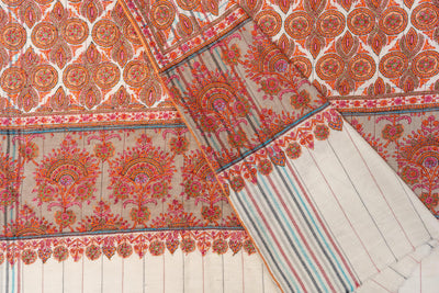 Zar Gulbahar: Pure Pashmina Jamawar Shawl with Heavy sozni Hand-Embroidery