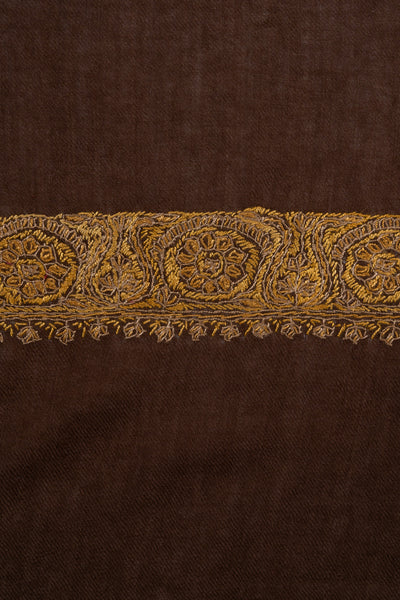 Antique Umber Rumal — Sozni Hand Embroidered