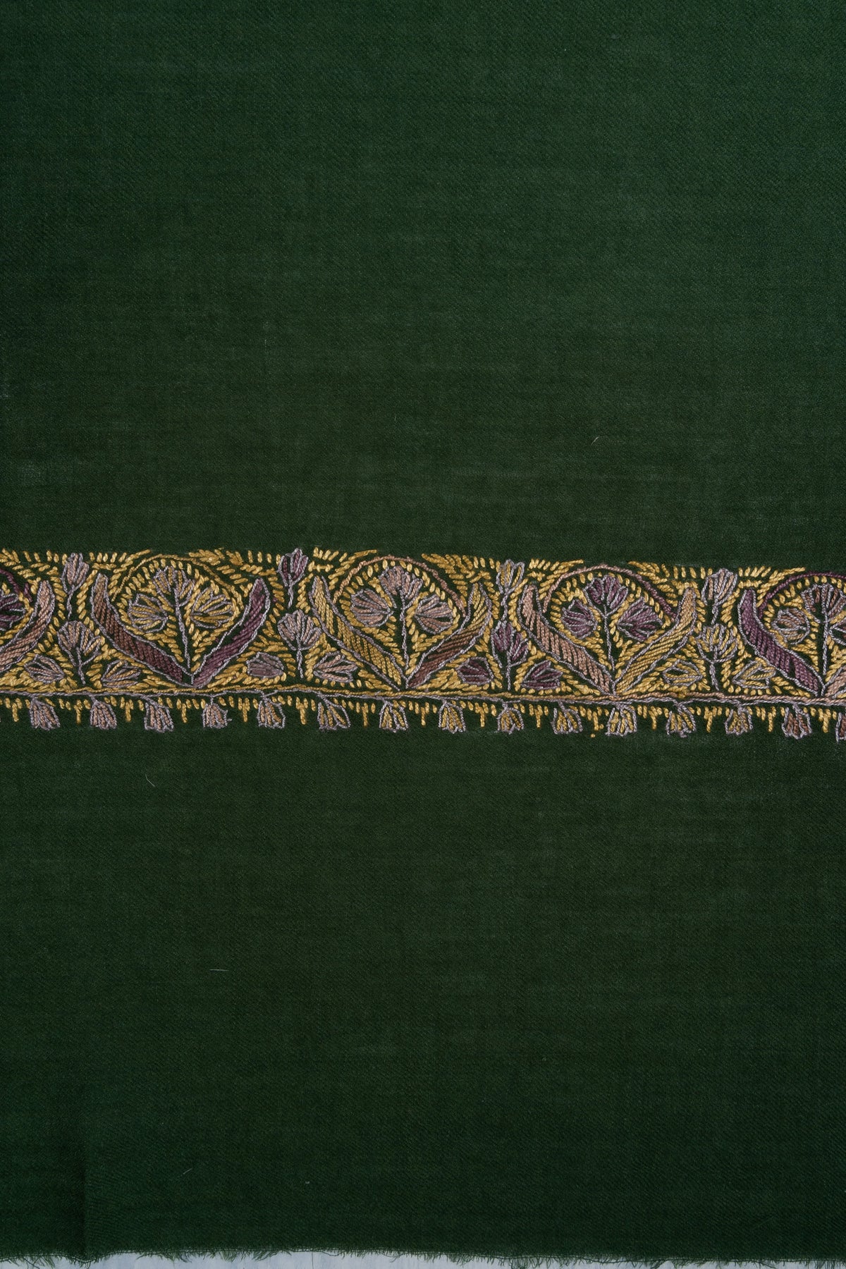 Emerald Dusk Rumal — Sozni Hand Embroidered