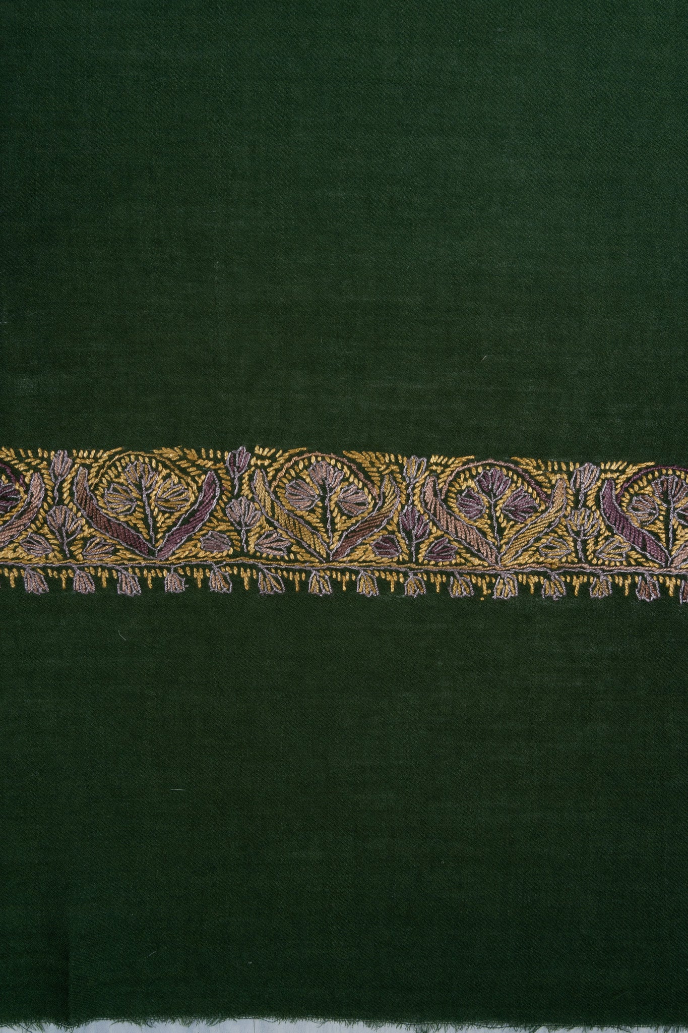 Emerald Dusk Rumal — Sozni Hand Embroidered