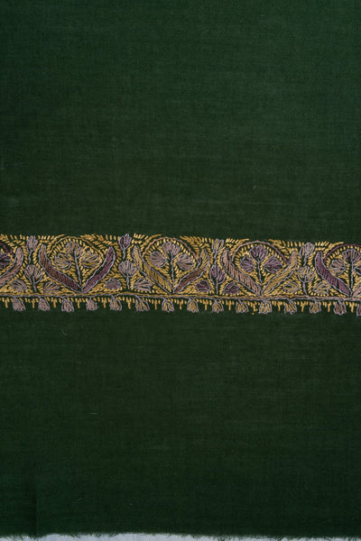 Emerald Dusk Rumal — Sozni Hand Embroidered